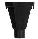 Painted Cast Iron Flat Back Fluted Hopper With 65mm Outlet CI25HO1P